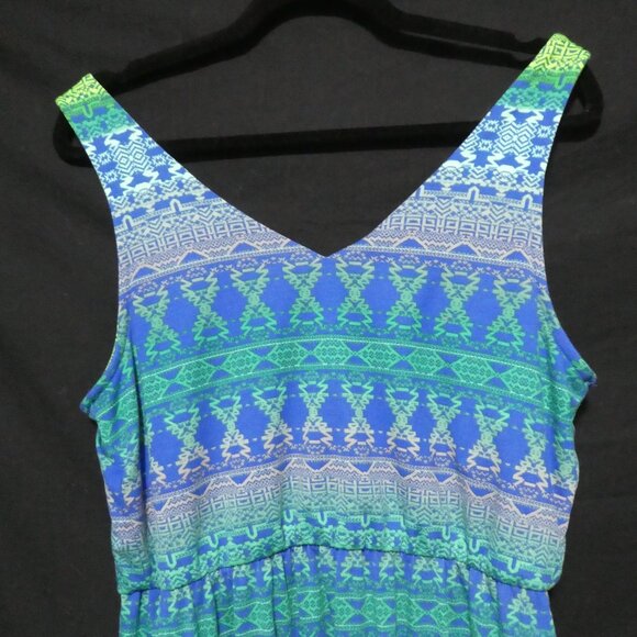 FADED GLORY | large 12 - 14 | Sleeveless Colorful Maxi Summer Dress - Picture 10 of 14